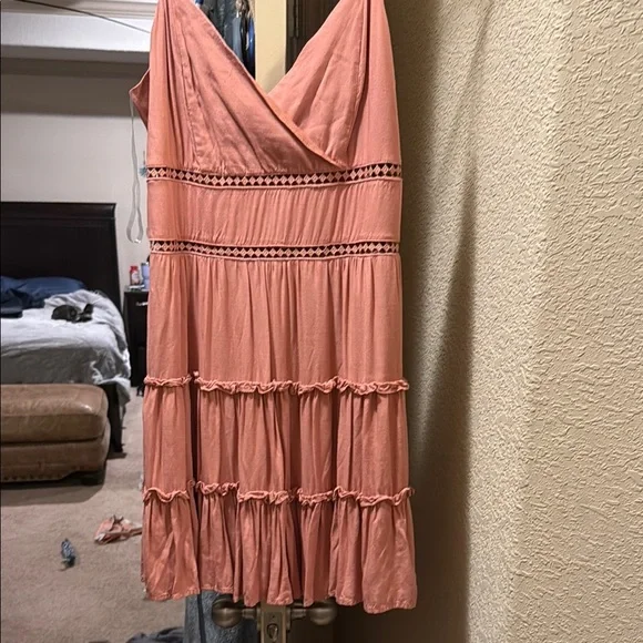 Peach Sleeveless Dress - Picture 1 of 3